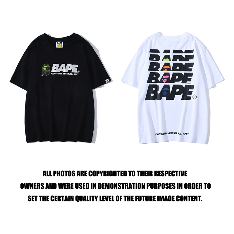 2021 new day-series ape heads tide-card lovers male and female short TBAPE reflective LOGO letter pure cotton short sleeve T-shirt