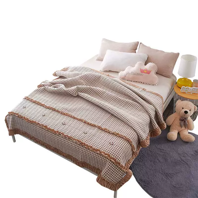 Một mảnh nhung pha lê chăn bông dày trải giường đơn mảnh, chăn bông, chăn bông trải giường - Trải giường