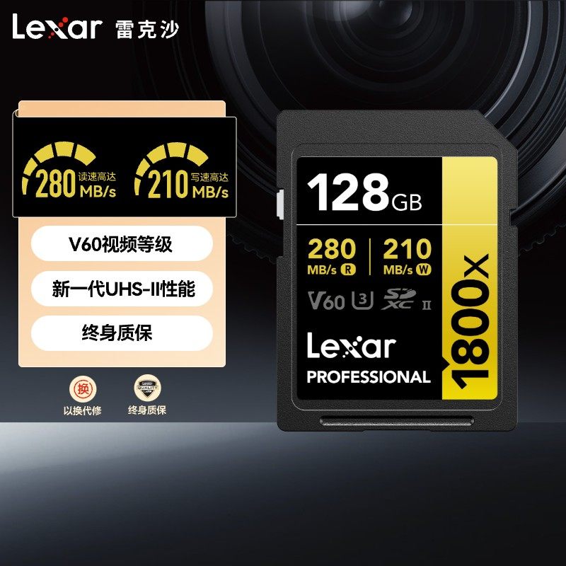 Карта памяти Lexar Professional 1800x SD UHS-II 128GB