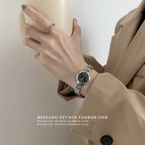 Механический стальной ремешок, брендовые водонепроницаемые свежие кварцевые часы, простой и элегантный дизайн, в корейском стиле