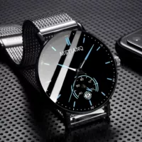 3535 сетчатый ремень для мужчин с одним глазом голубого цвета + 4 подарка немой + страхование перевозки + пожизненная гарантия