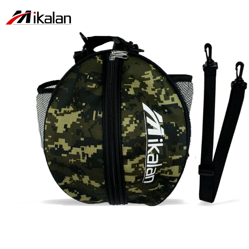 Mikalan Single shoulder camouflage football bag Training sports bag Basketball bag Net bag Basketball volleyball net bag