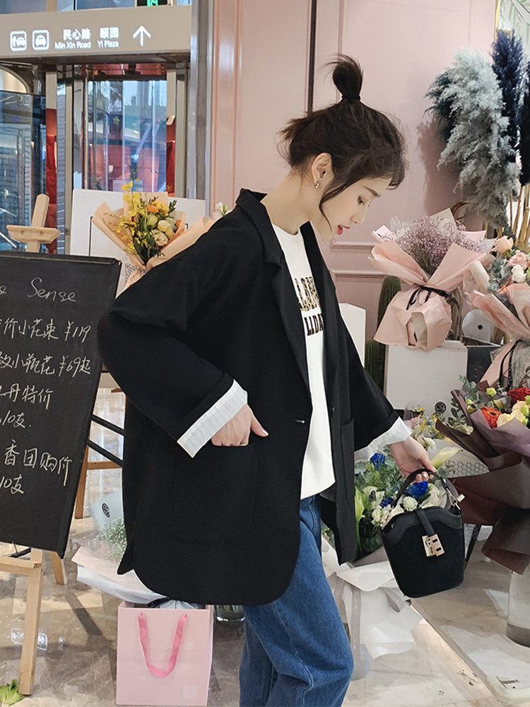 2021 spring and autumn new thin casual design sense niche small suit jacket women's spring burst net red suit