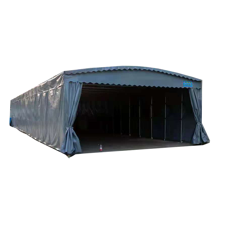 Custom mobile push-pull canopy retractable sunshade stall tent outdoor electric warehouse basketball court canopy