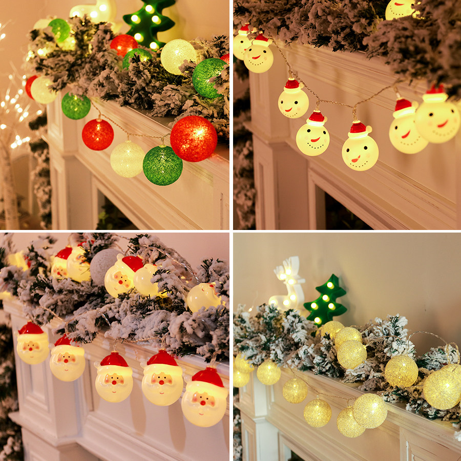 Christmas small festoons Colorful Lights on LED Festoon Lights Wear lights Full Star Christmas Tree Decorative Snowflake Lights