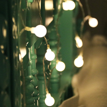 Valentines Day decorative girl heart ins literary room layout dormitory background small white ball LED lights flashing lights