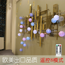 Small colored lights flashing lights starry lights stars girls red rooms dormitory beds with decorative stars