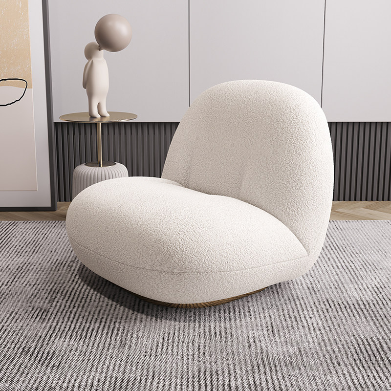 Minimalist light lavish leisure chair Nordic designer Living room Creative Sydney net red single cashmere chair ins sofa chair