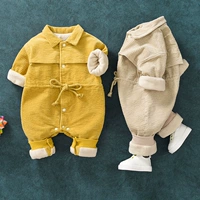 Вельветовое демисезонное детское боди для новорожденных, детский пуховик для раннего возраста, осенний сезон, популярно в интернете