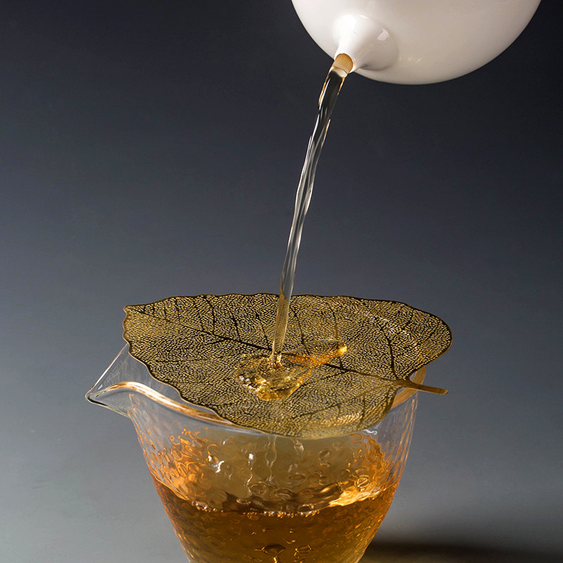 On an abundant bodhi leaf tea filter) tea filters filter good kung fu tea accessories copper alloy