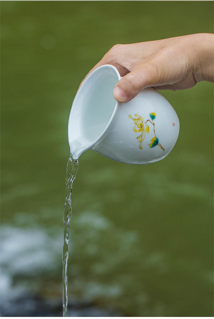 Feng hand - made ceramic fair keller on pure manual tea ware and cup and a cup of tea sea points kung fu tea accessories