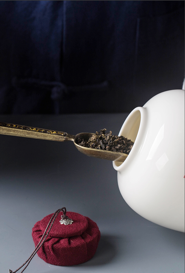 With an abundant copper teaspoons kung fu tea accessories teaspoon of tea is the tea spoon, xiangyun teaspoon of tea six gentleman 's restoring ancient ways