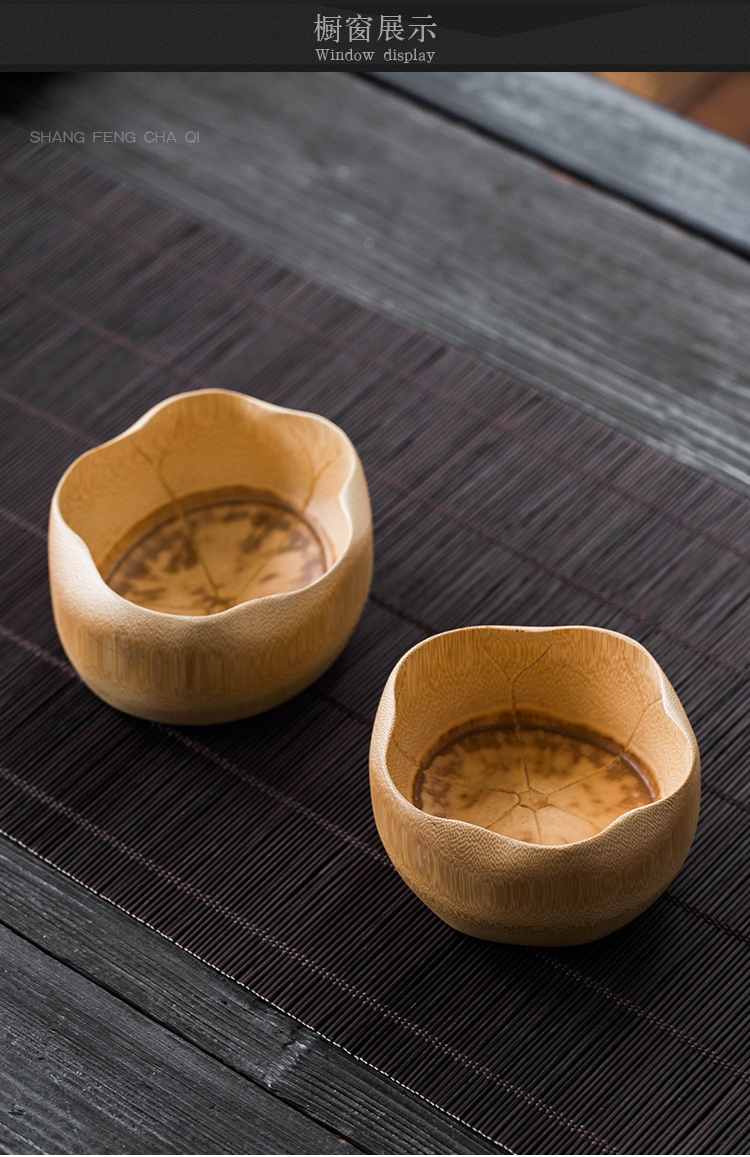 The an abundant bamboo bowl of fruit bowl of tea to wash The lotus leaf tea accessories for wash your bamboo kung fu tea cup cup bowl lotus bowl