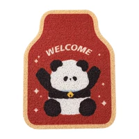 Красная осанка панда Шелковое кружок передняя площадка 1 спереди 1