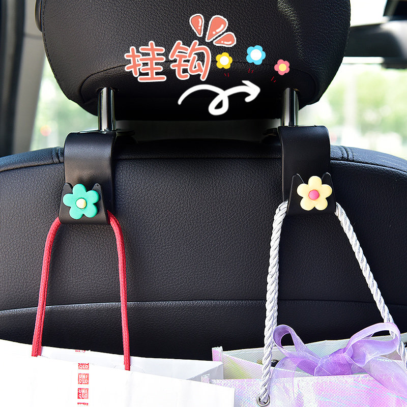 Shake-in-sound Cartoon car seat back in car Hook Invisible Creativity in the back seat In-car Backseat Interior Decoration Supplies Woman