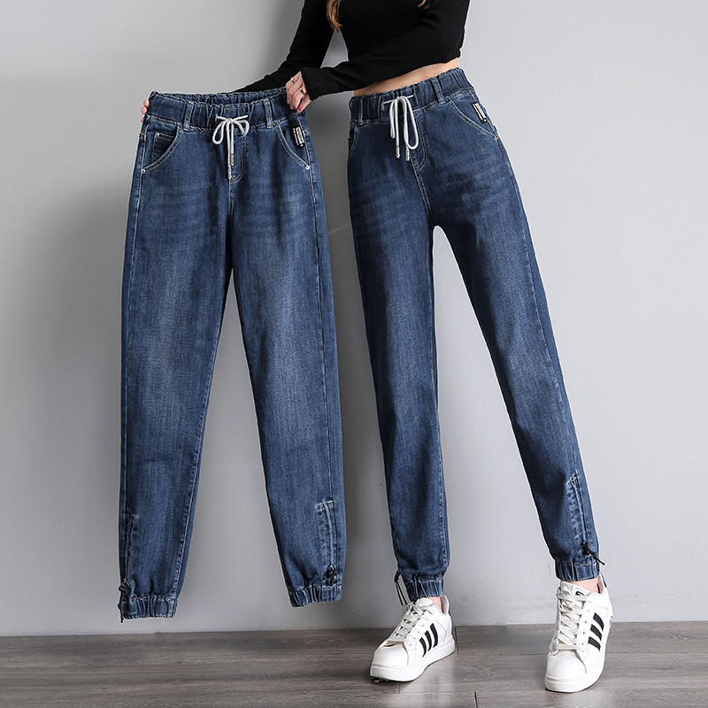 Women's Pants New Style 2026 Popular Spring and Autumn Harem Petite Denim Jogger Pants Women's 2026 Summer Casual Pants