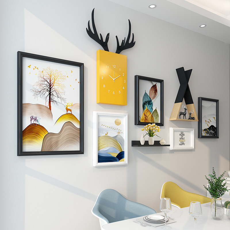 Living Room Decoration Painting Modern Minimalist Sofa Background Wall Hanging Paintings Mural Atmosphere Living Room Dining Room Wall Headboard Painting-Taobao