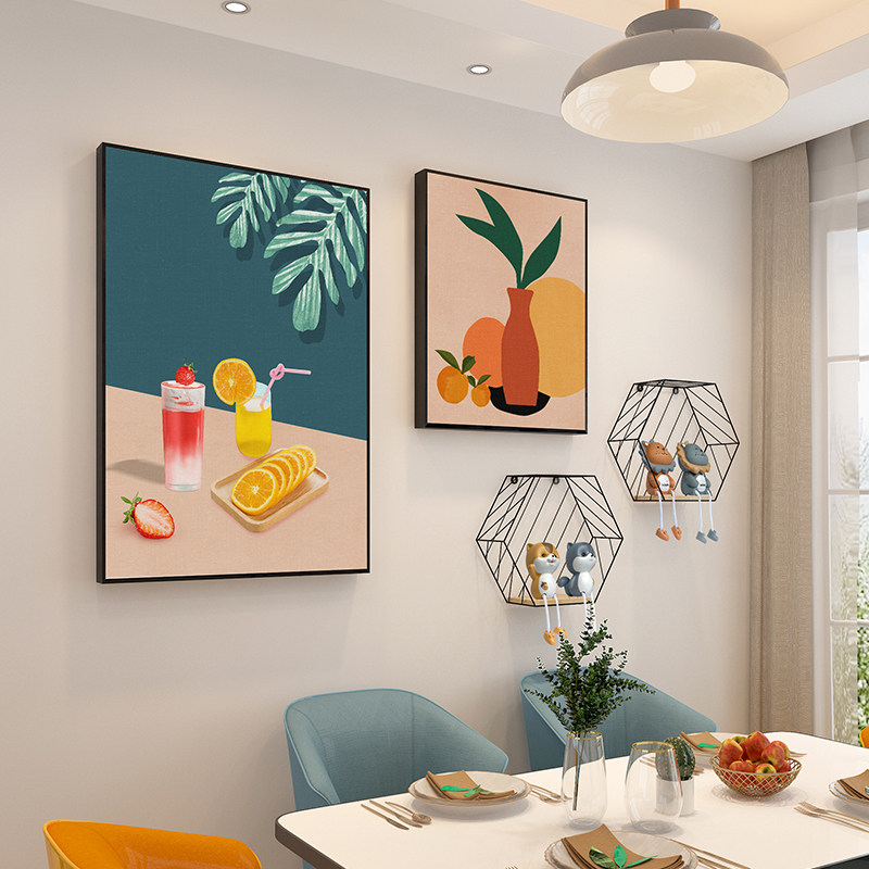 Creative living room dining room wall wall decoration pendant modern simple dining room background wall hanging decoration combination wall decoration