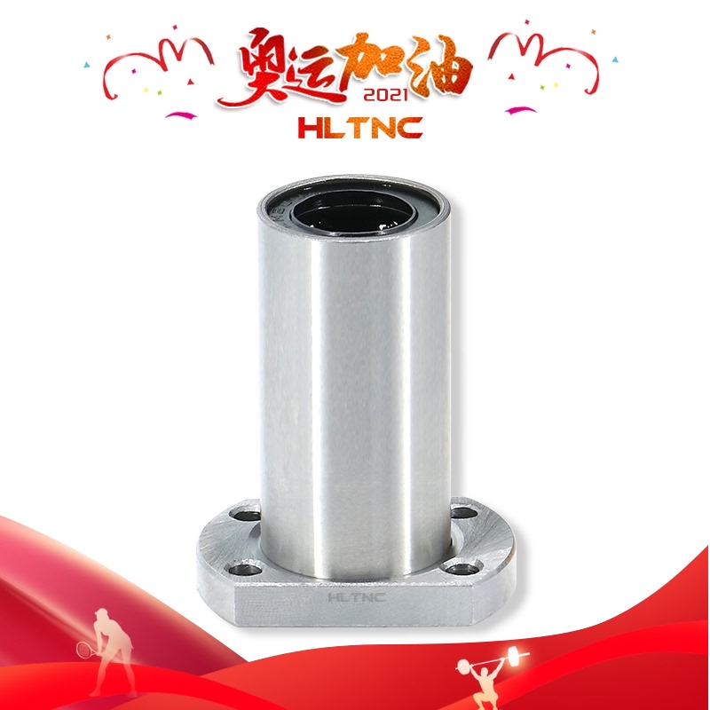 Domestic linear bearing high precision high temperature resistance and corrosion resistance LMH extended elliptical flange slider round shaft guide sleeve