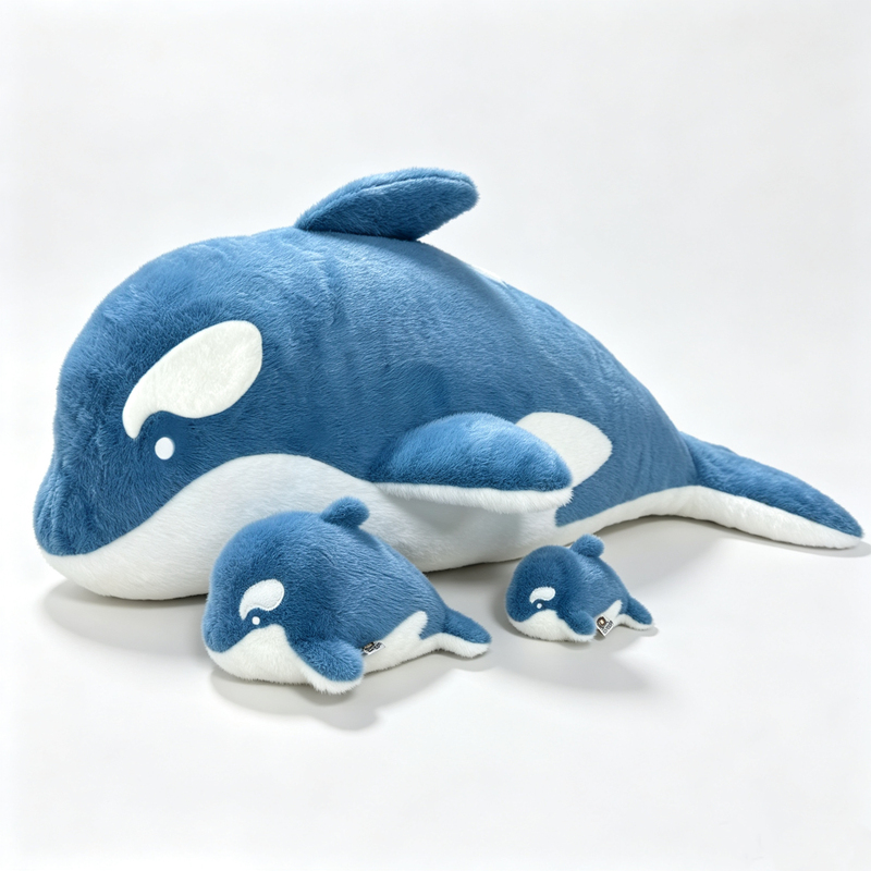 Teacher D's Meal Replacement Fantasy Creature Blue Orca Extra-Large Pillow Bed Plush Toy Sleeping Pillow Toca Bear Genuine Product