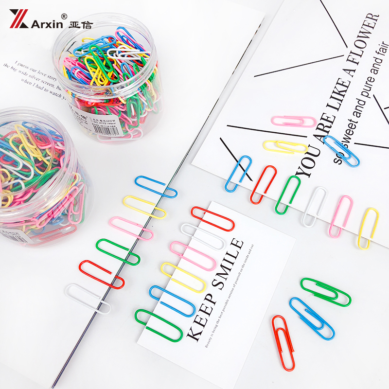 Yaxin color paper clip office supplies 5 boxed metal bookmark paper clip 10 boxed creative cute candy color file paper clip large wholesale