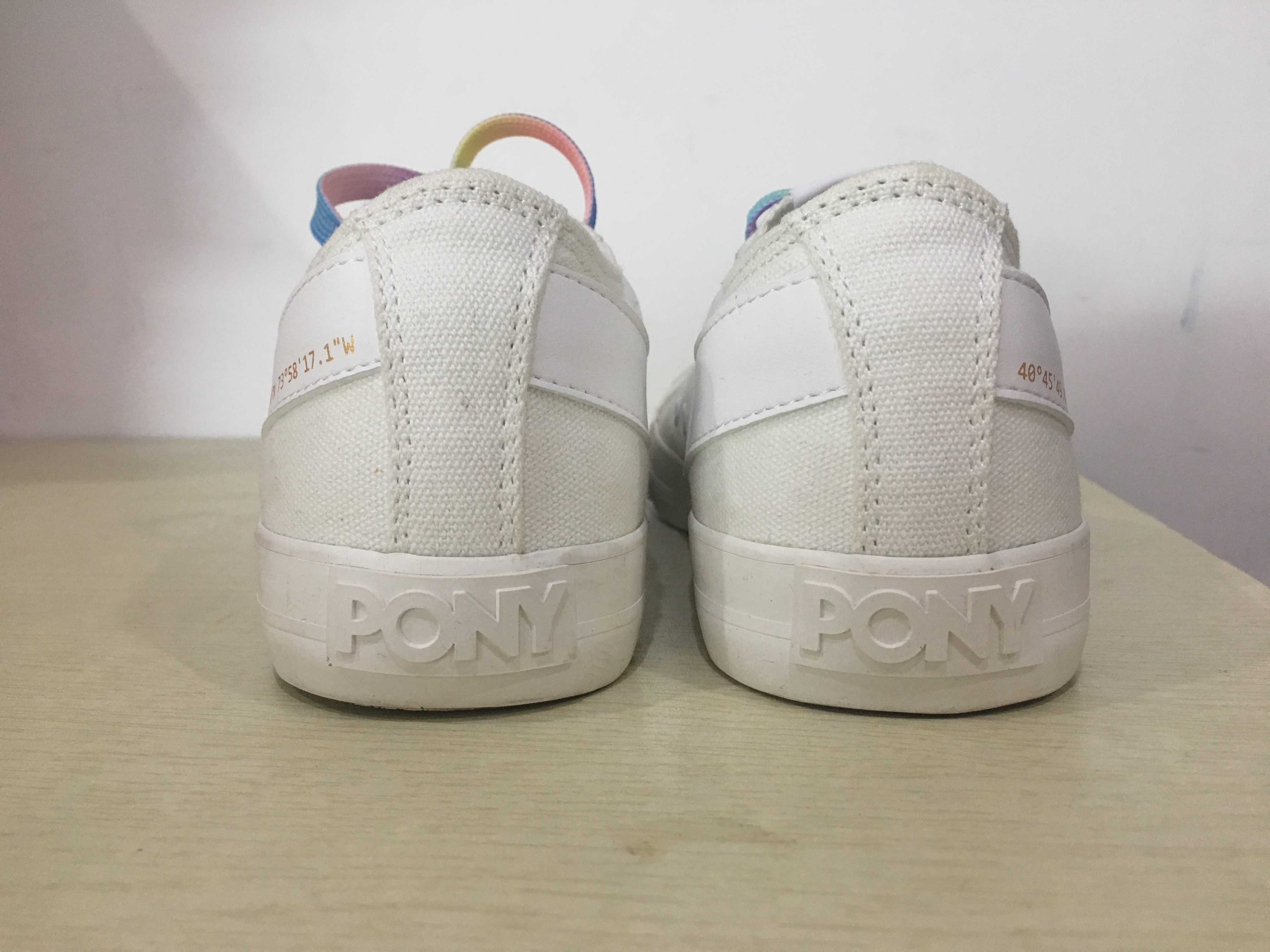 PONY Poni cổ điển cao cấp thể thao nam và nữ đôi giày vải - Plimsolls giày thể thao trẻ em