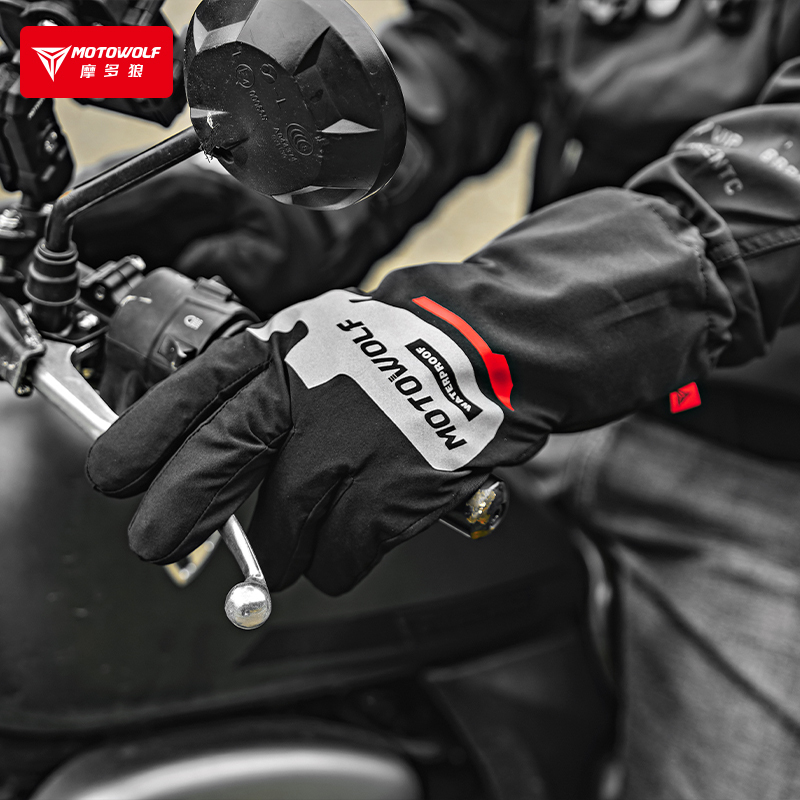 Four-Season Motorcycle Riding Gloves Waterproof Cover Windproof Warm Motorcycle Rider Equipment Racing Rain Cover for Men and Women