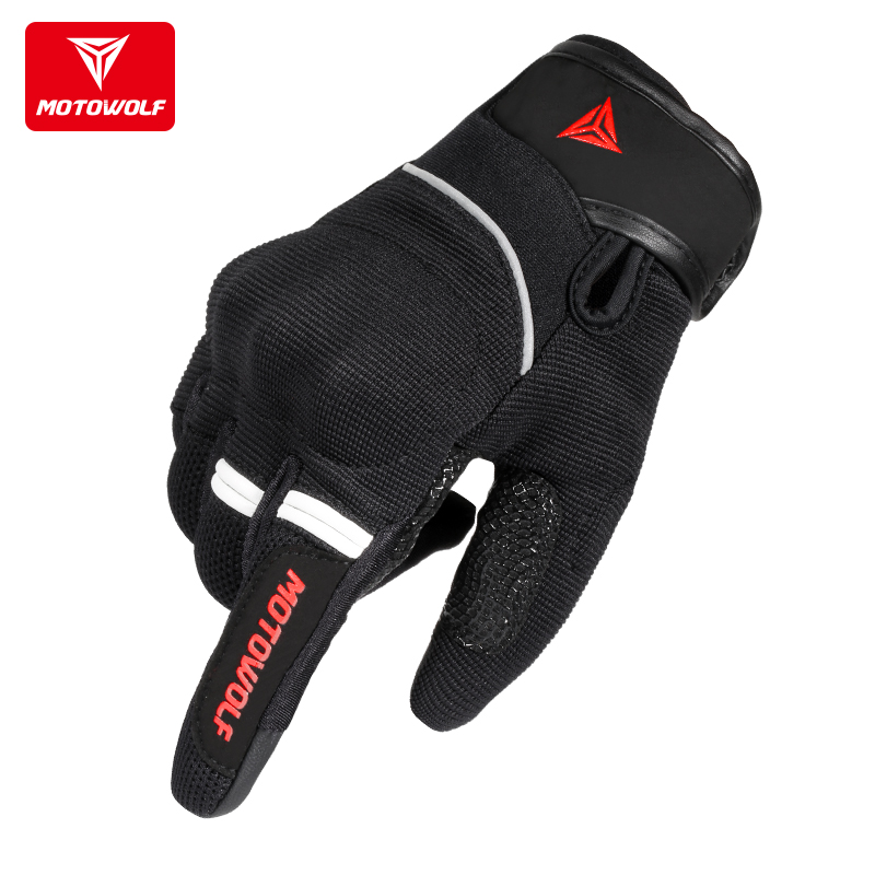 Spring Summer Locomotive Riding Gloves Anti-Fall Rider Equipped Locomotive breathable Ferro Brigade Four Seasons Full finger Touch Screen Girl