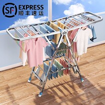 Stainless Steel Clotheshorse Ground Thickening Plus Coarse Folding Outdoor Solvable Quilt Small Family Type Balcony Shelve Sunbathing