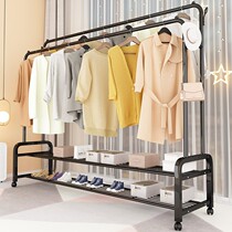 Clothes hanger floor Home clothes rack Vertical clotheshorse Indoor bedroom Drying Hanger Outdoor simple and versatile