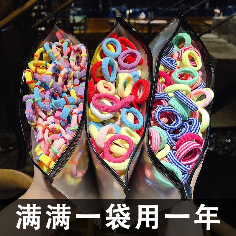 South Korea Hair Adorned Children Hair Ring Hair Unhurt Hair Rubber Band Hair Rope Head Accessories Hair Ring Girl High Elastic Rubber Fascia