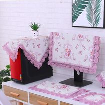 Computer dust cover desktop lace cover all-in-one LCD monitor protective cover European style pastoral cover cloth