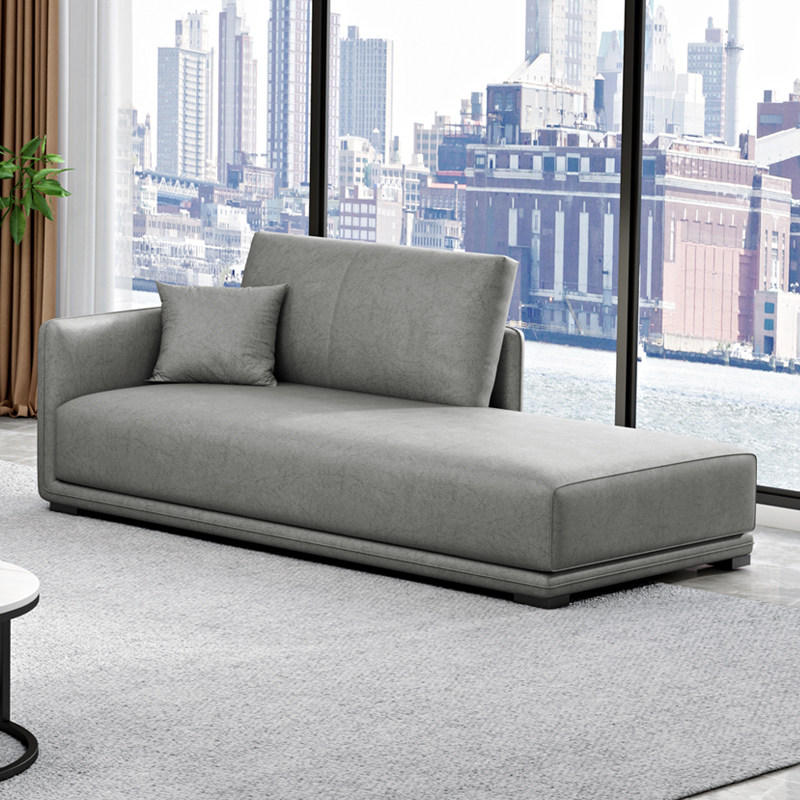 Simple Modern Hotel B&B Balcony Latex Chaise Lounge Chair Toffee Bed Beauty Couch Fabric Sofa