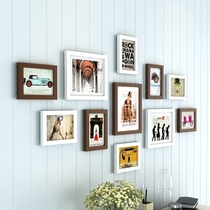 Living room photo frame hanging on the wall photo wall wash B photo made into picture frame combination conjoined hanging without punching on the frame creative customization