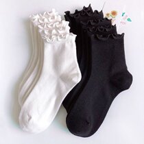 Socks jk socks with JK White wooden ear Lotus lace summer short tube uniform