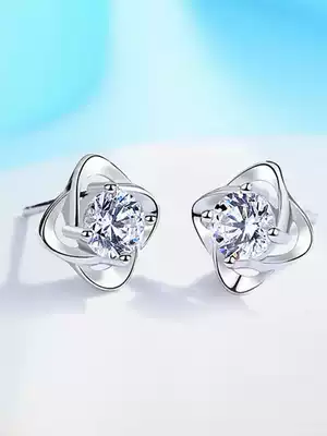 PT950 platinum earrings women diamond stud earrings women 18k platinum earrings women Valentine's Day gift