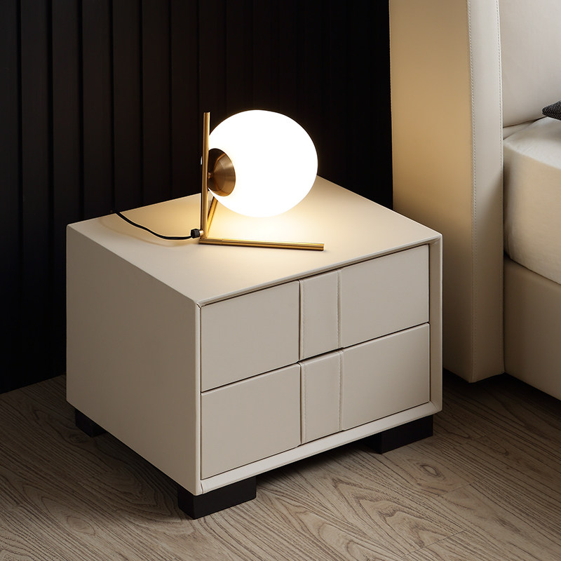 Shu pure Italian minimalist bedside table modern minimalist small apartment Nordic bedroom storage cabinet side cabinet