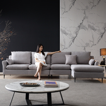 Shu Chun Nordic sofa small apartment Italian minimalist latex modern simple style fabric sofa combination furniture