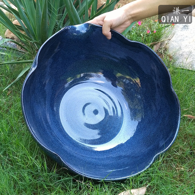 Jingdezhen Ceramic Fish Bowl Creative Fish Bowl in the Living Room Golden Fish Bowl Lotus Bowl Lotus Bowl Turtle