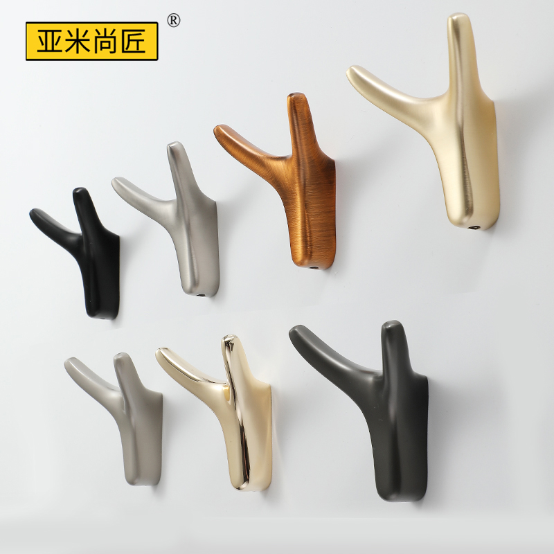 Modern cute metal hanging clothes hook Nordic horn clothes bathroom cabinet door wardrobe wall hanging wall hanging creative hook