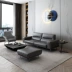 She Jiwu Ý tối giản sofa da tối giản tầng 1 hiện đại góc tối giản căn hộ nhỏ phòng khách kết hợp đồ nội thất đôi - Bộ đồ nội thất