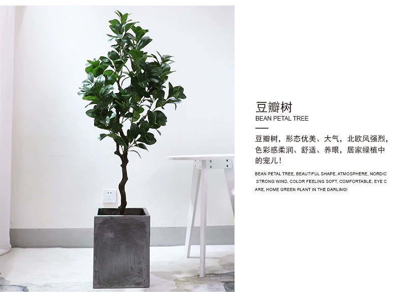 Cây cải xoong cây mô phỏng chậu cải xoong xanh bonsai phòng khách lớn sàn cây xanh trang trí hoa nhựa - Hoa nhân tạo / Cây / Trái cây