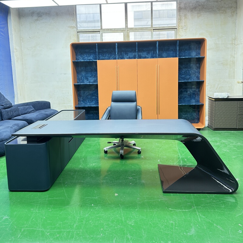 Bugatti Desk Italian Light Luxury High-End Corner Executive Desk Solid Wood Office Furniture Boss Computer Desk Desk Bugatti Desk Italian Light Luxury High-End Corner Executive Desk Solid Wood Office Furniture Boss Computer Desk Desk