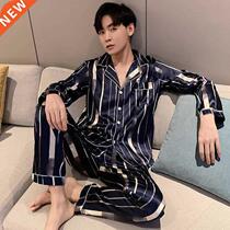 Men Comfortable Pyjamas Set 3XL 4XL 5XL Long Sleeve Casual H