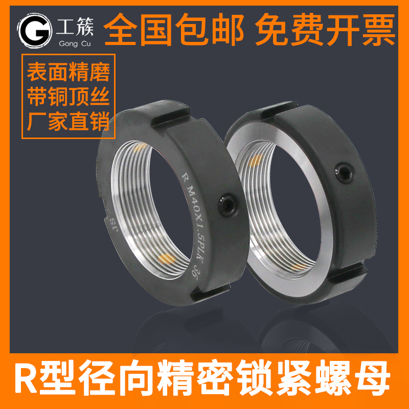 SWFT R-type radial lock nut Precision locking anti-loosening round screw nut 10 25 35 40 60*1 5