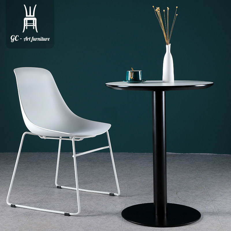 Nordic Light Extravagant Fashion Round Table Brief Home Bar Desk Business Talks Table Square Table Casual Coffee Milk Tea Table