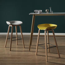 Nordic bar chair modern minimalist designer chair high stool coffee shop milk tea shop net red ins bar chair