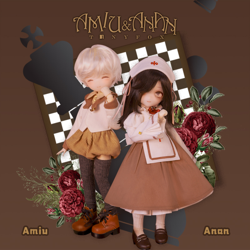 (Full set of official warehouse) TinyFox dual personality Anan Miao bjd doll official genuine MJD6 points