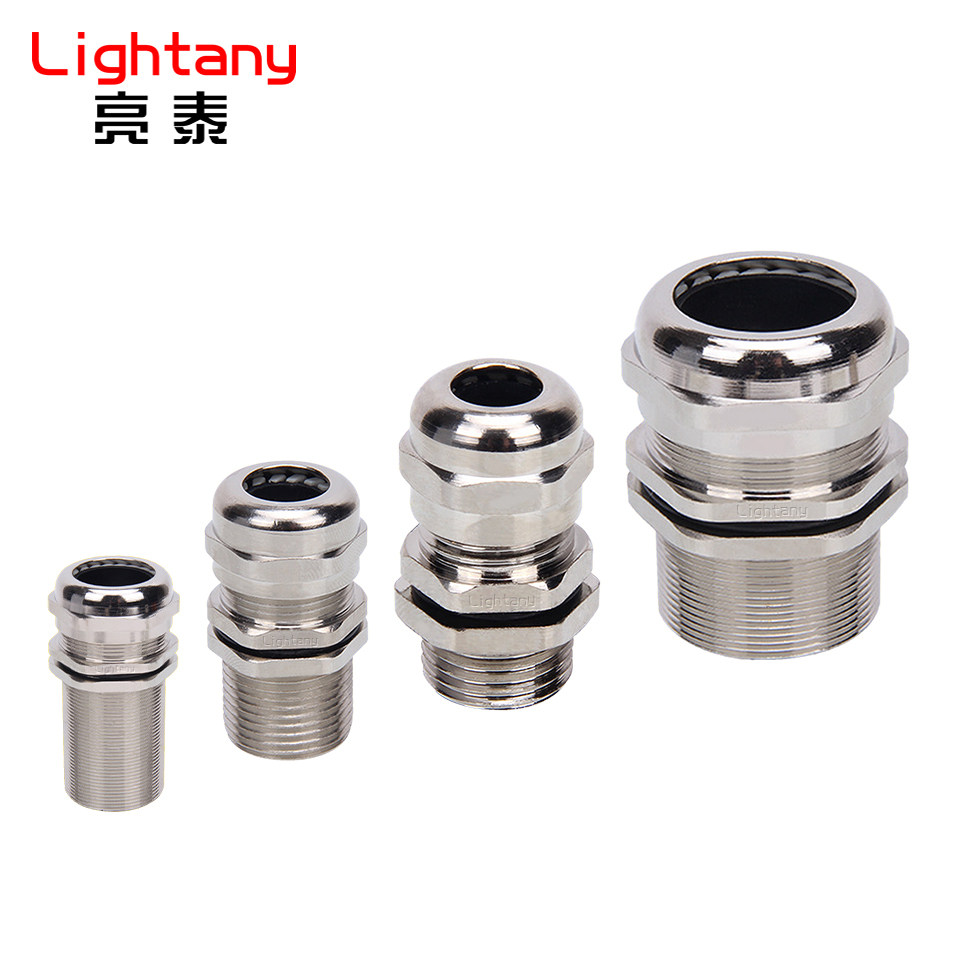 Stainless Steel Extension Metal Cable Waterproof Gland G U.S. NPT Type Thread L-NPPG NPNPT