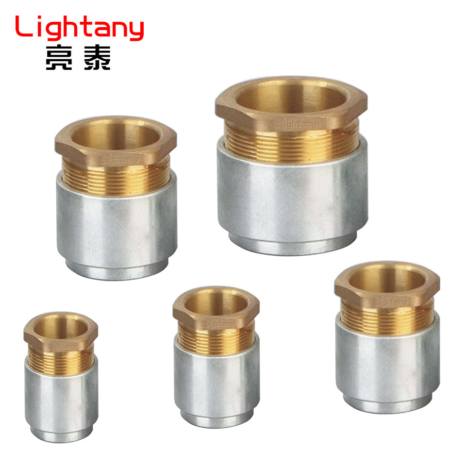 TH Welded Marine Stuffing Box Metal Cable Waterproof Gland Brass Iron Nickel Plated IP54 L-TH